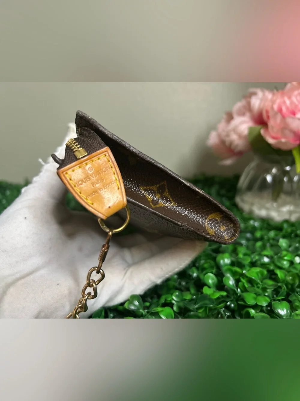 Louis Vuitton Monogram Pochette Accessoires Chain Convertible Clutch Pouch